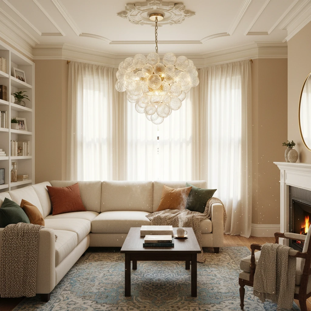 Porcelain flush mount lifestyle scene