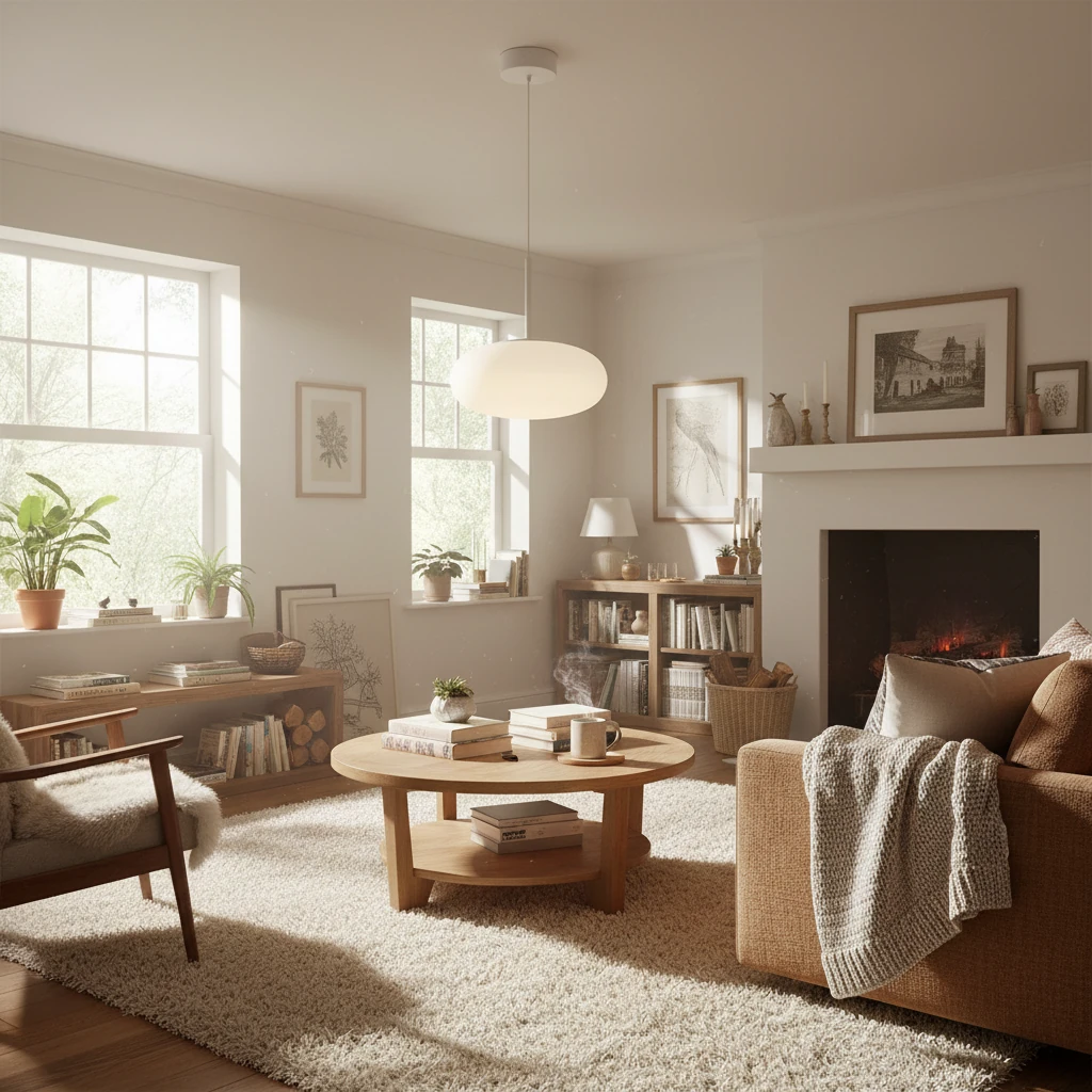 Porcelain flush mount lifestyle scene