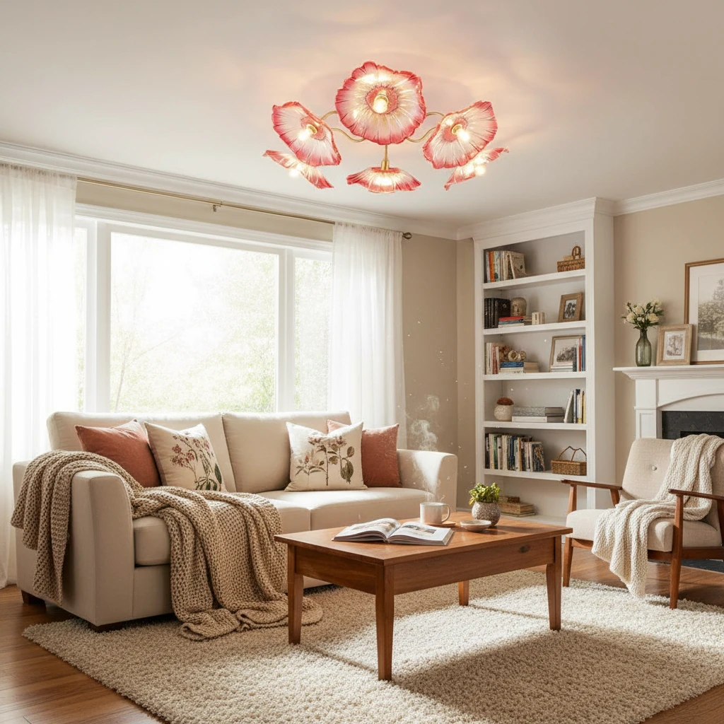 Porcelain flush mount lifestyle scene
