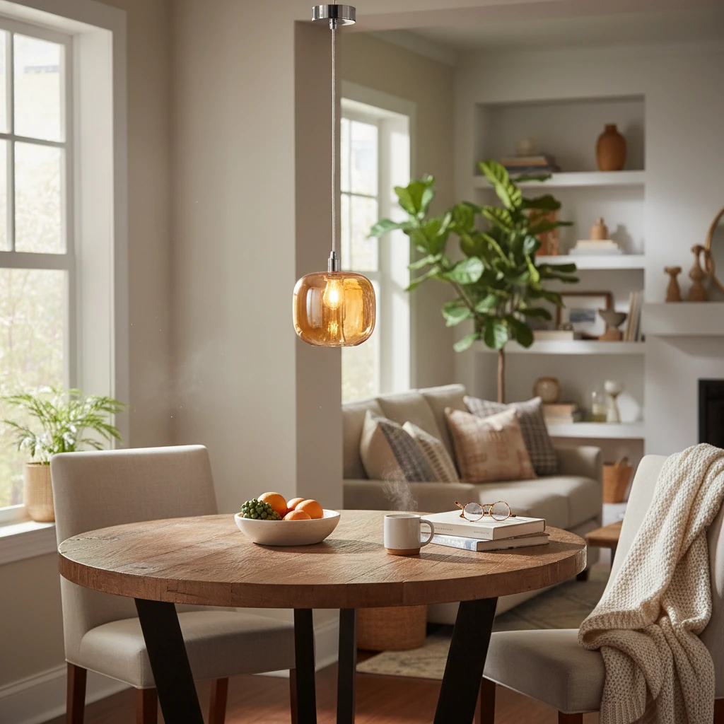 Porcelain flush mount lifestyle scene