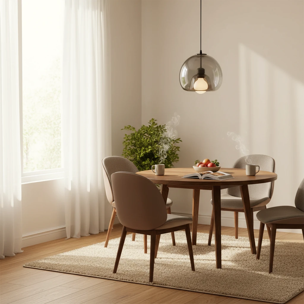 Escena de estilo de vida con montaje empotrado de porcelana