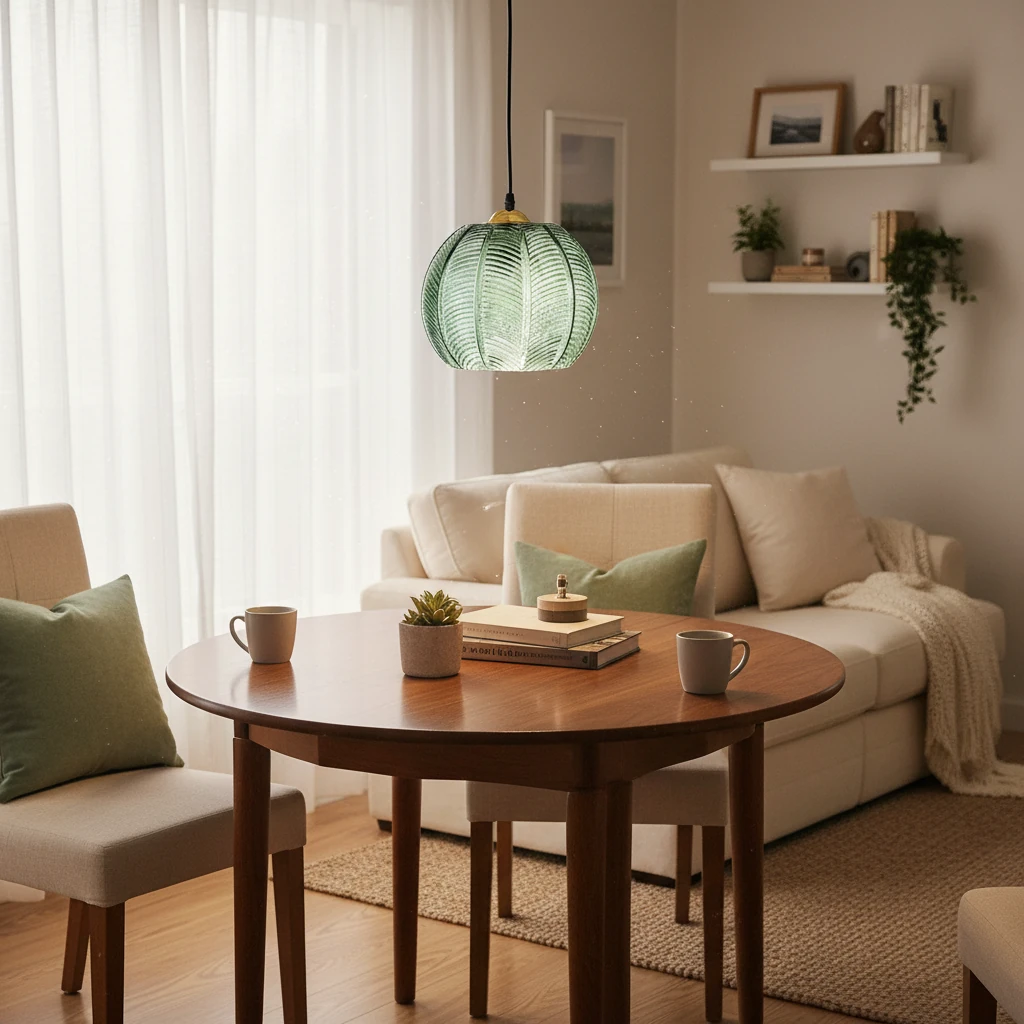 Porseleinen plafondlamp, lifestyle scène