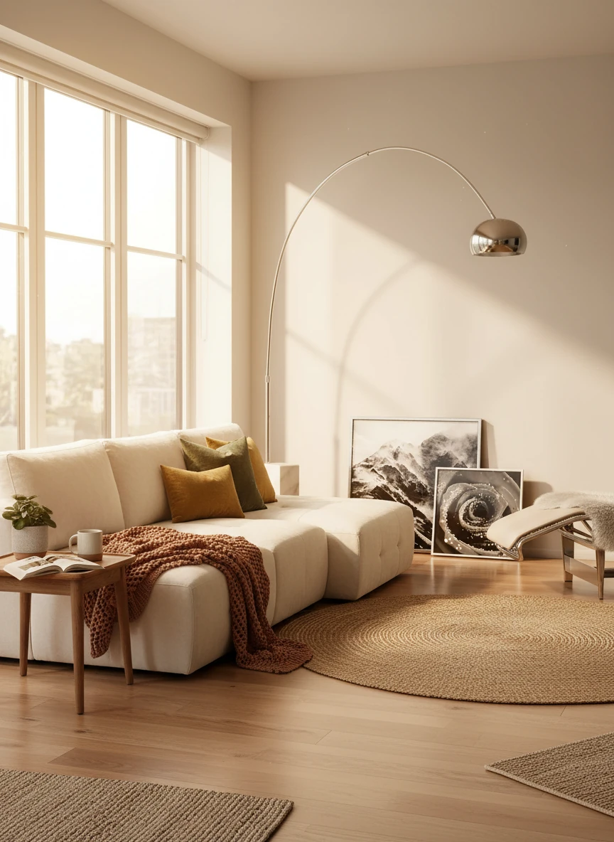 Porcelain flush mount lifestyle scene