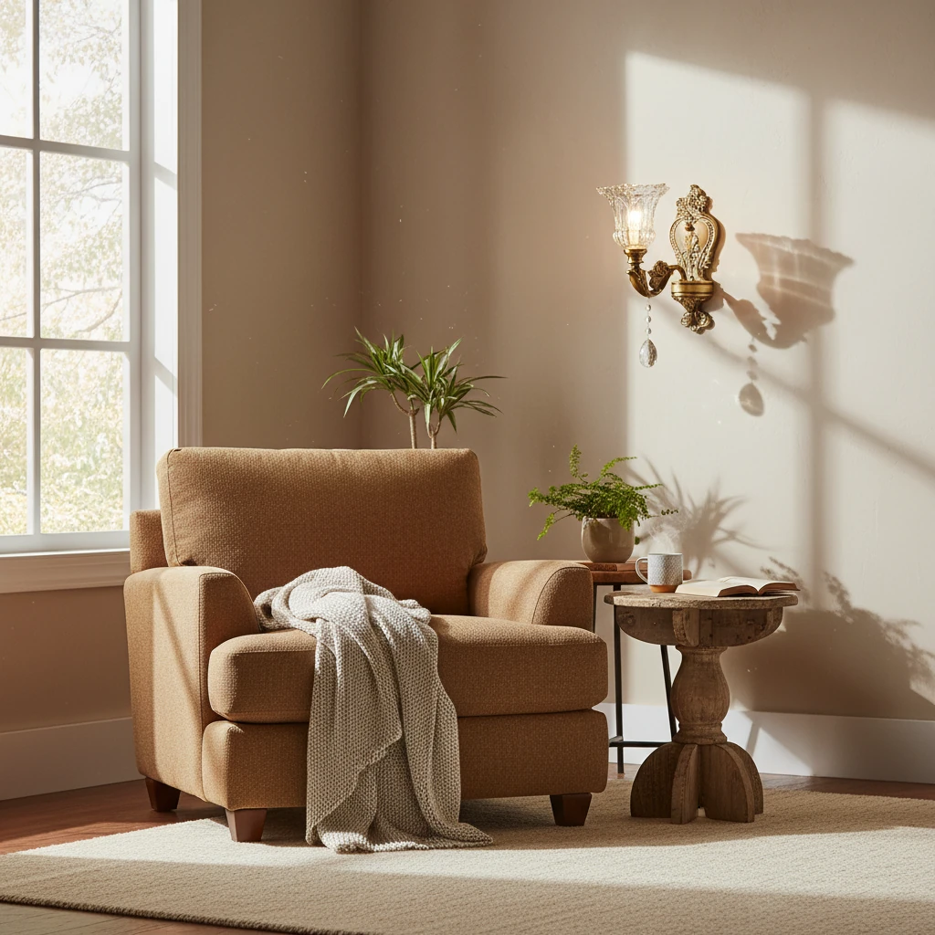 Escena de estilo de vida con montaje empotrado de porcelana