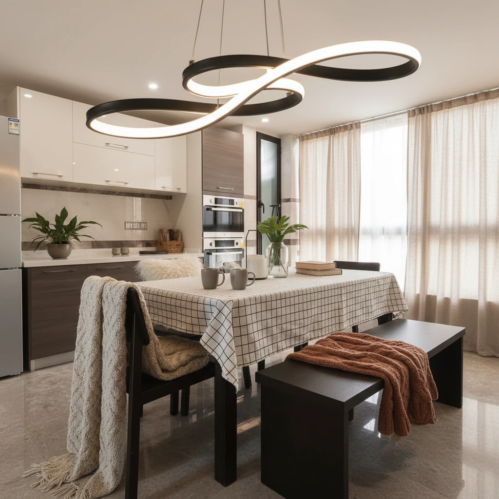 Porcelain flush mount lifestyle scene