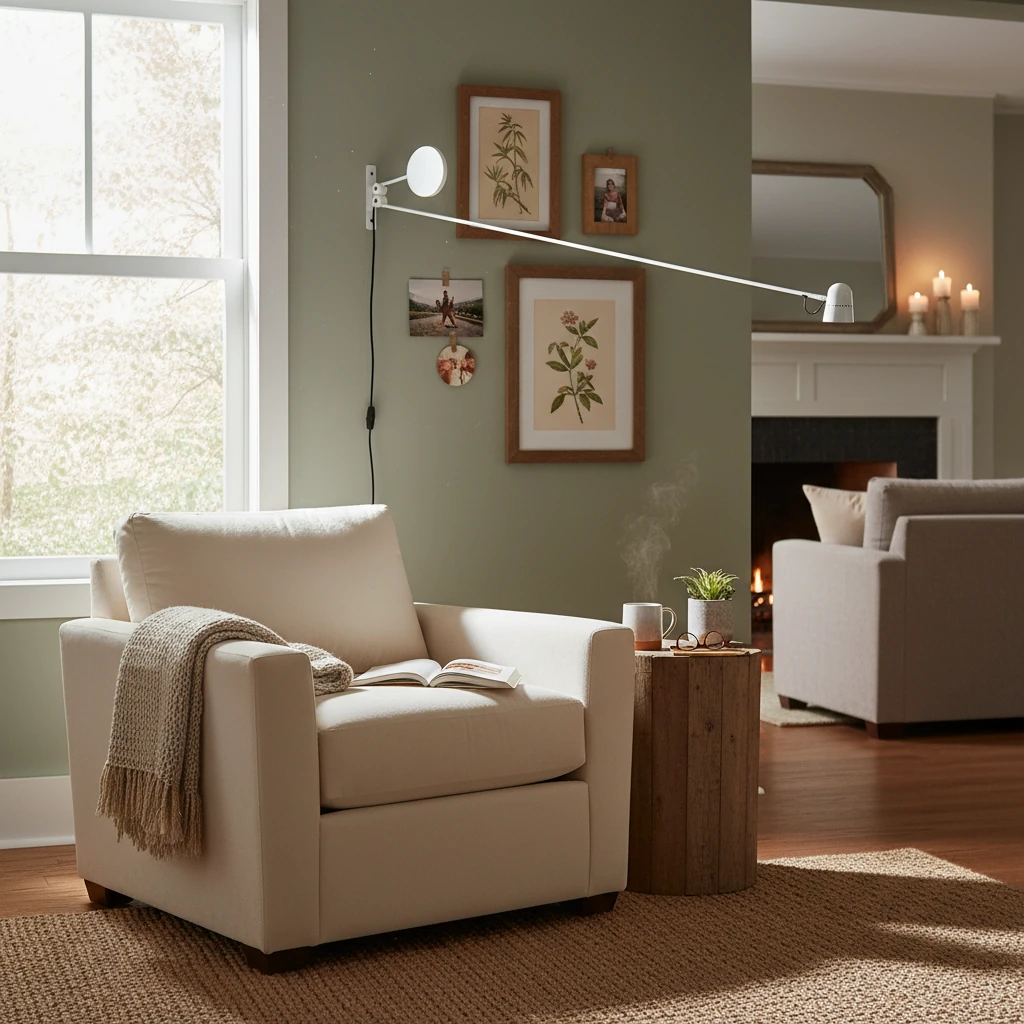 Escena de estilo de vida con montaje empotrado de porcelana