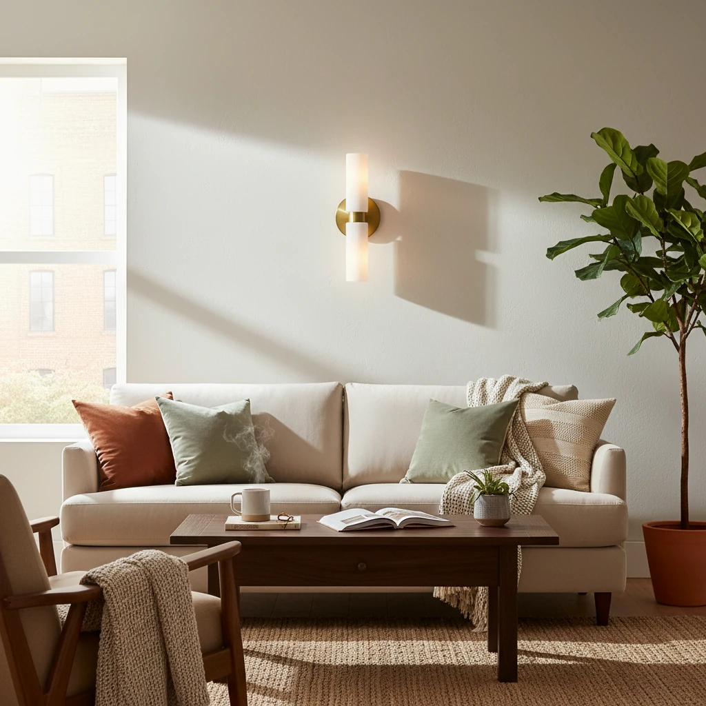 Porcelain flush mount lifestyle scene