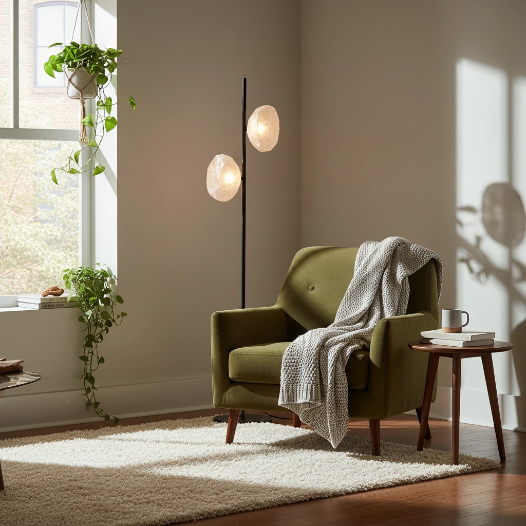 Porcelain flush mount lifestyle scene