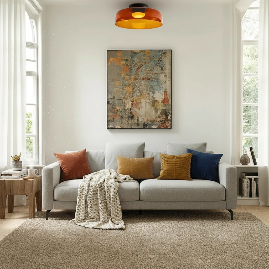 Porcelain flush mount lifestyle scene