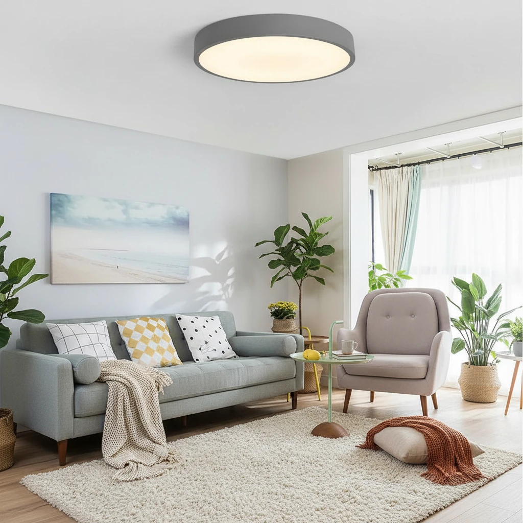Porcelain flush mount lifestyle scene