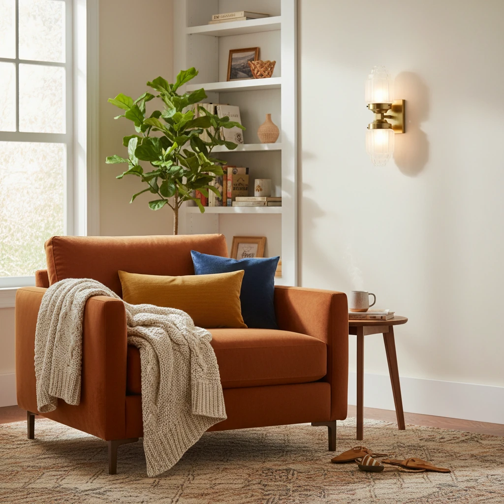 Porcelain flush mount lifestyle scene