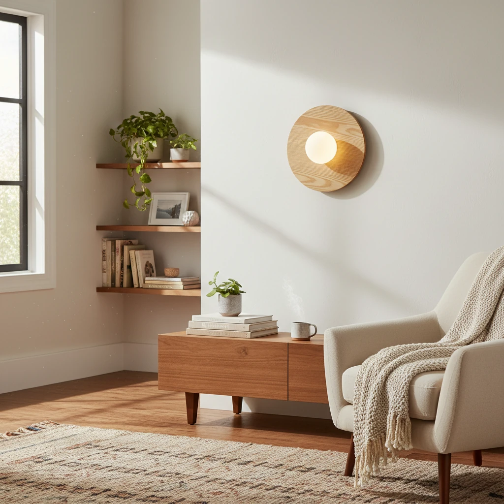 Luminária de porcelana embutida para decoração de ambientes.
