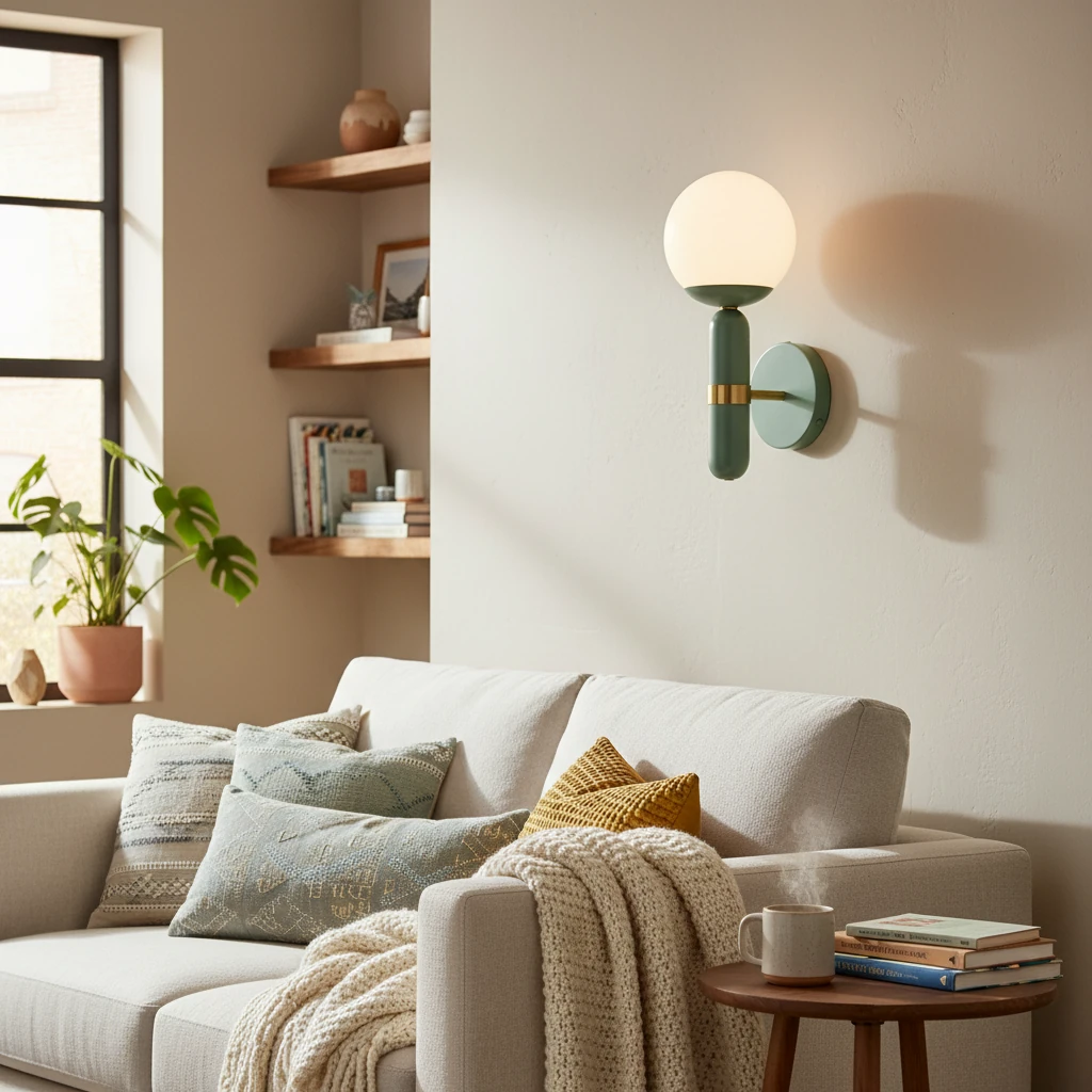 Escena de estilo de vida con montaje empotrado de porcelana
