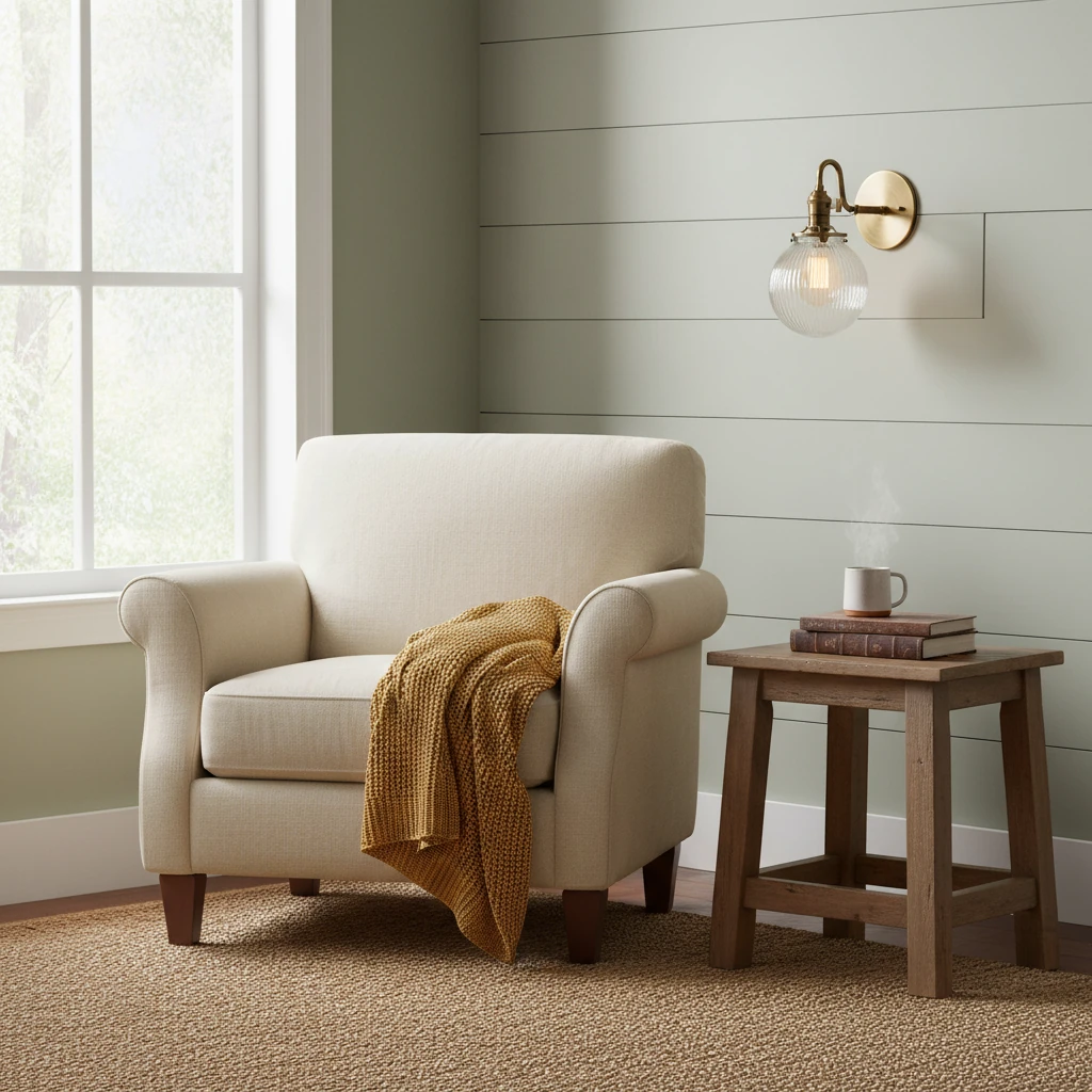 Porcelain flush mount lifestyle scene