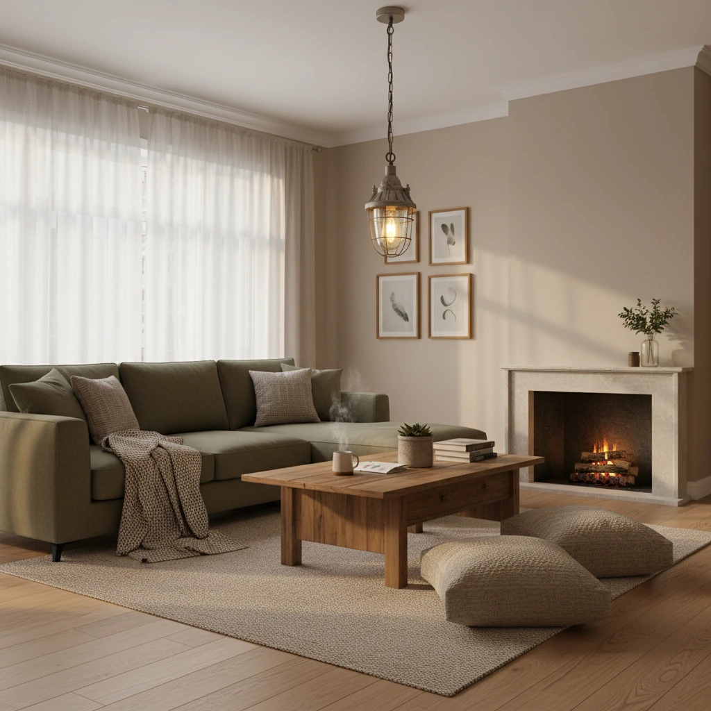 Escena de estilo de vida con montaje empotrado de porcelana