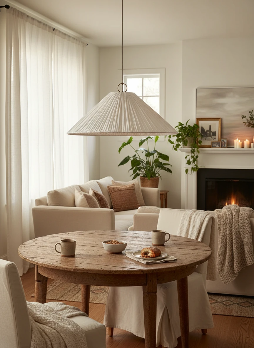 Porcelain flush mount lifestyle scene