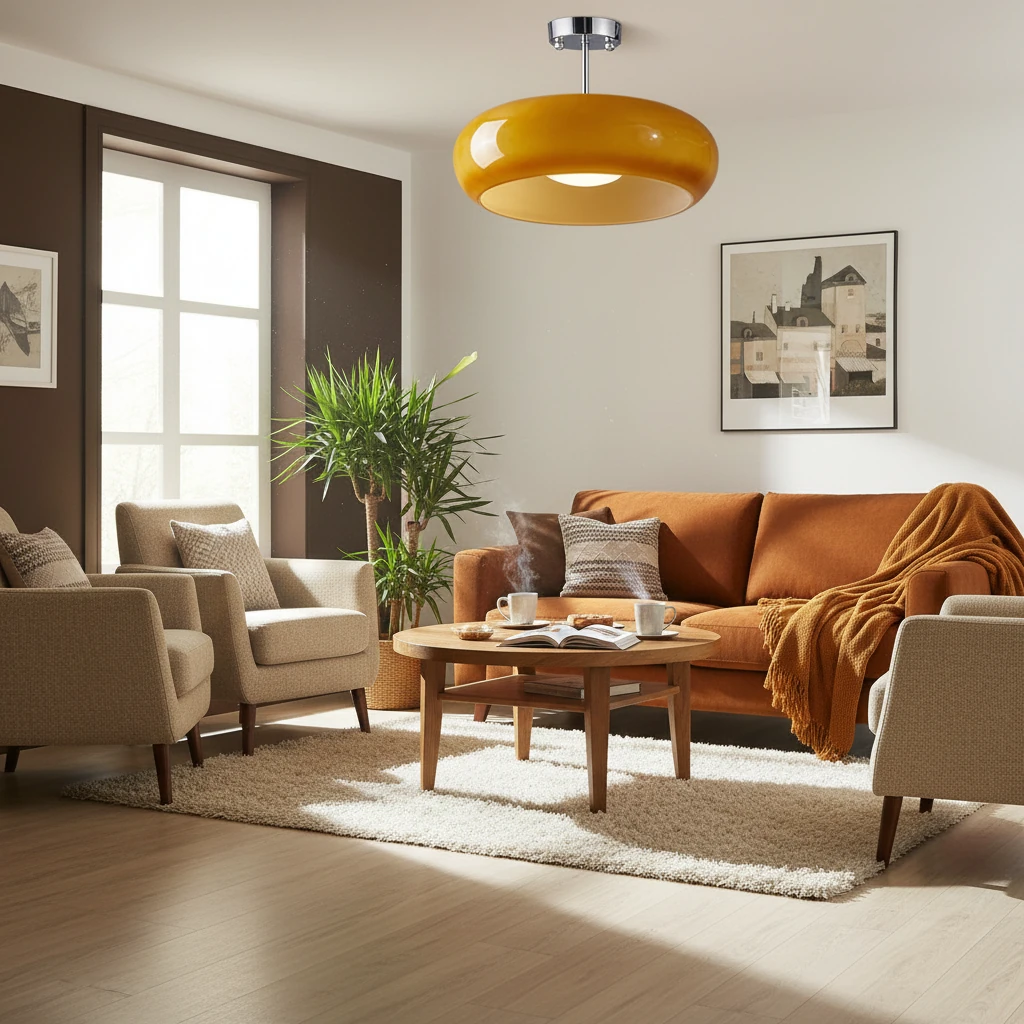 Porcelain flush mount lifestyle scene