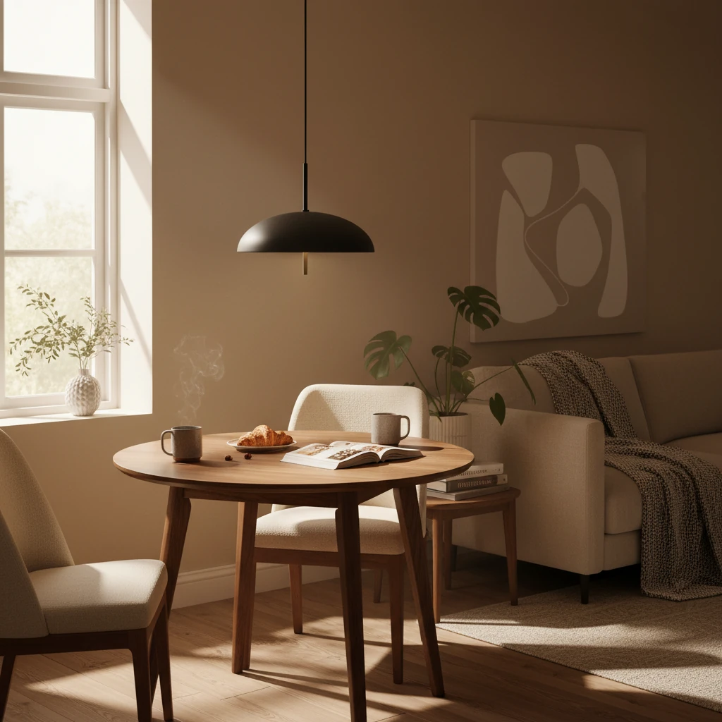 Porseleinen plafondlamp, lifestyle scène