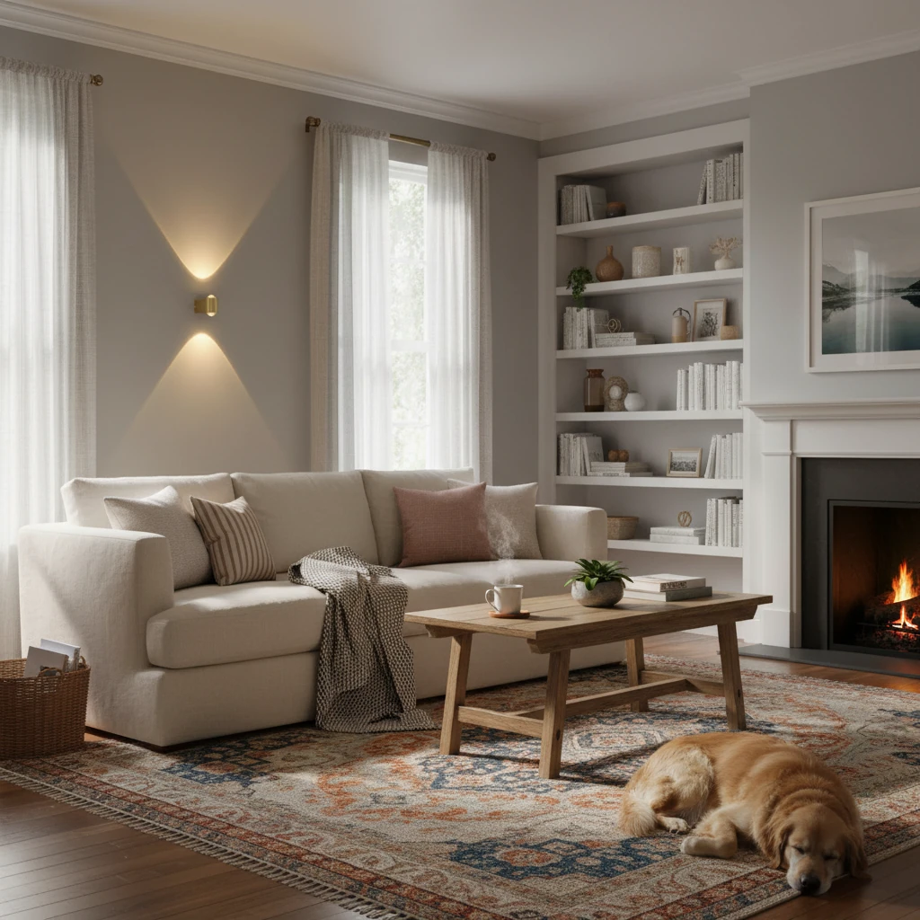 Porseleinen inbouw lifestyle-scène