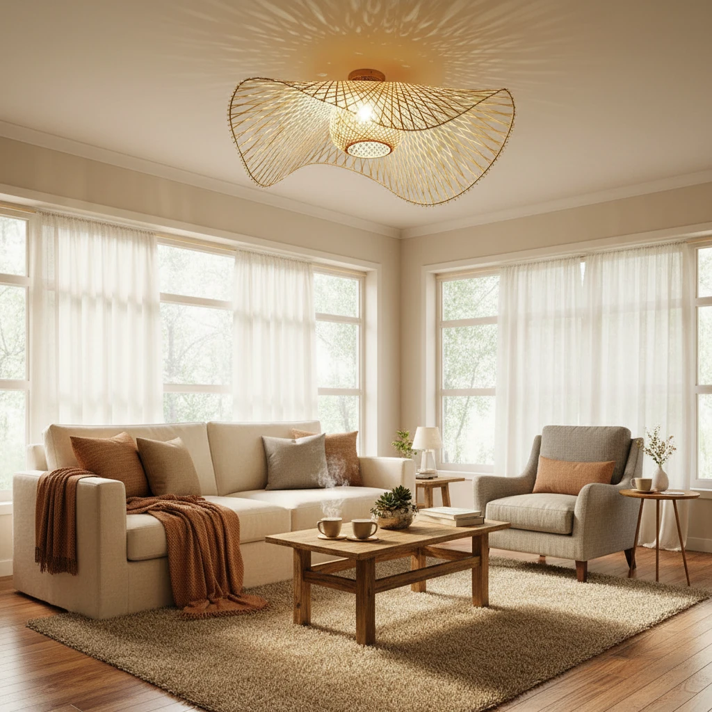 Porcelain flush mount lifestyle scene
