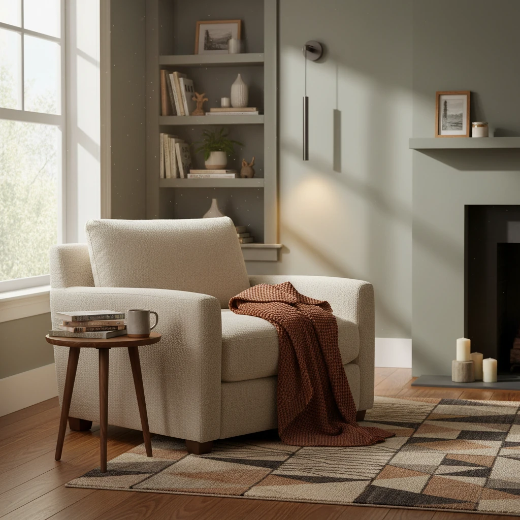 Porcelain flush mount lifestyle scene