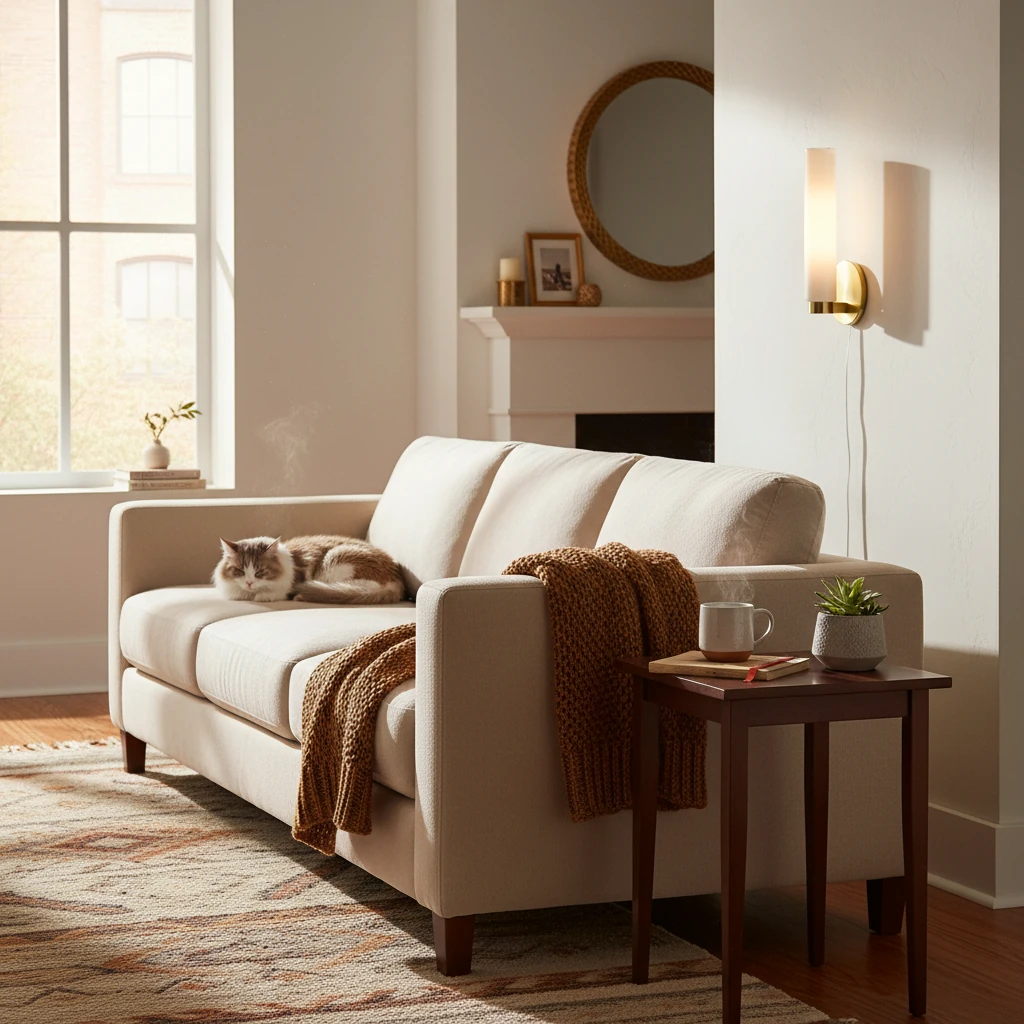 Porcelain flush mount lifestyle scene