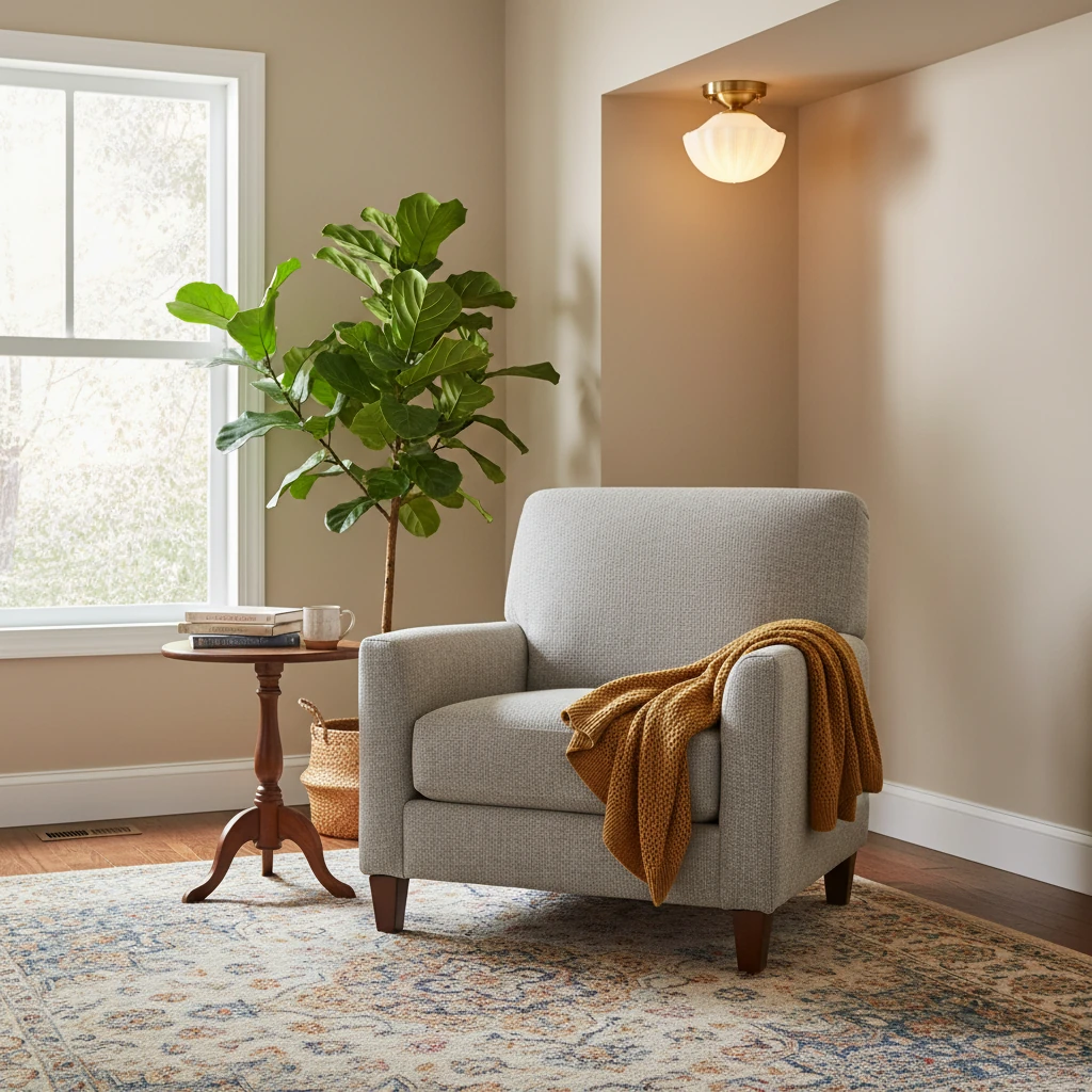 Porcelain flush mount lifestyle scene