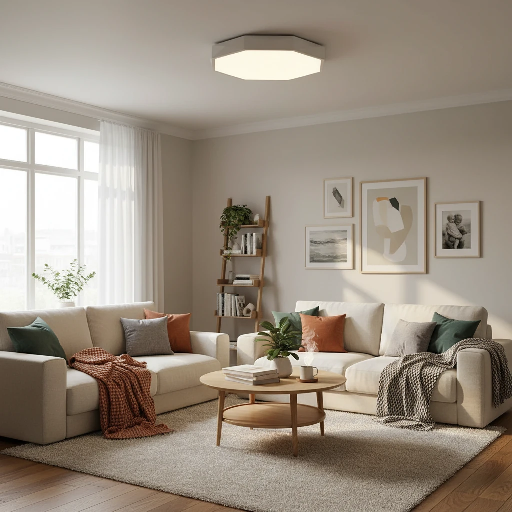 Porcelain flush mount lifestyle scene