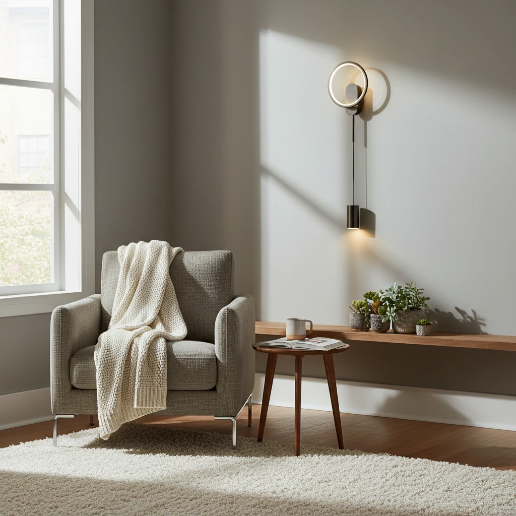Porcelain flush mount lifestyle scene