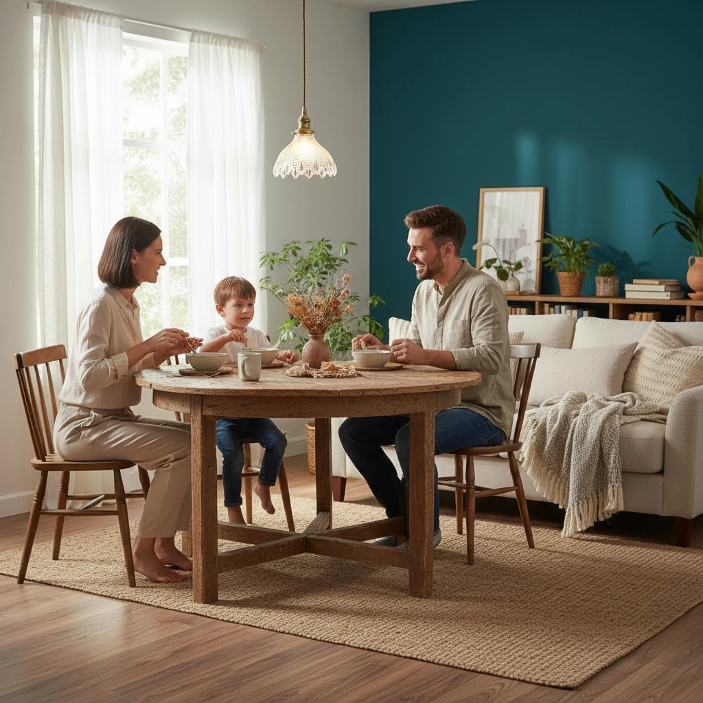 Porcelain flush mount lifestyle scene