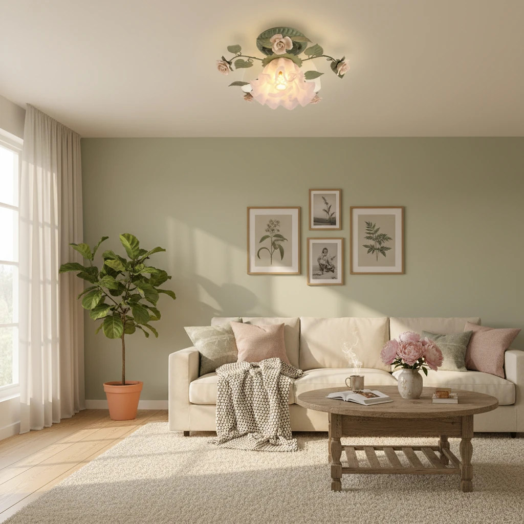 Scène de style de vie avec montage encastré en porcelaine