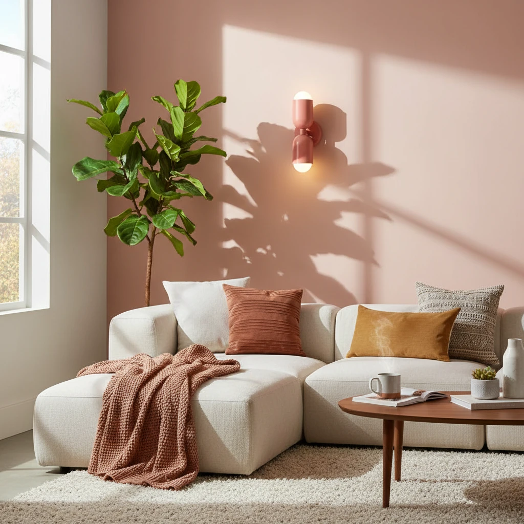Porseleinen plafondlamp, lifestyle scène
