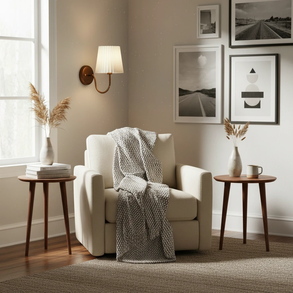 Porcelain flush mount lifestyle scene