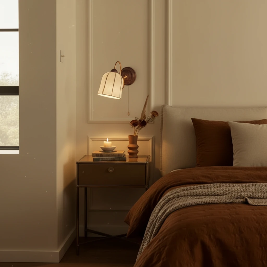 Escena de estilo de vida con montaje empotrado de porcelana