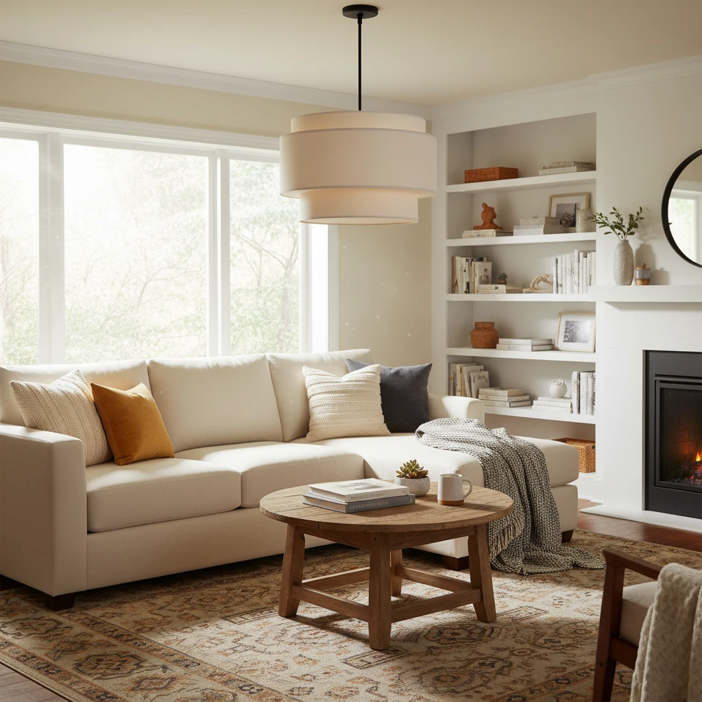 Porcelain flush mount lifestyle scene