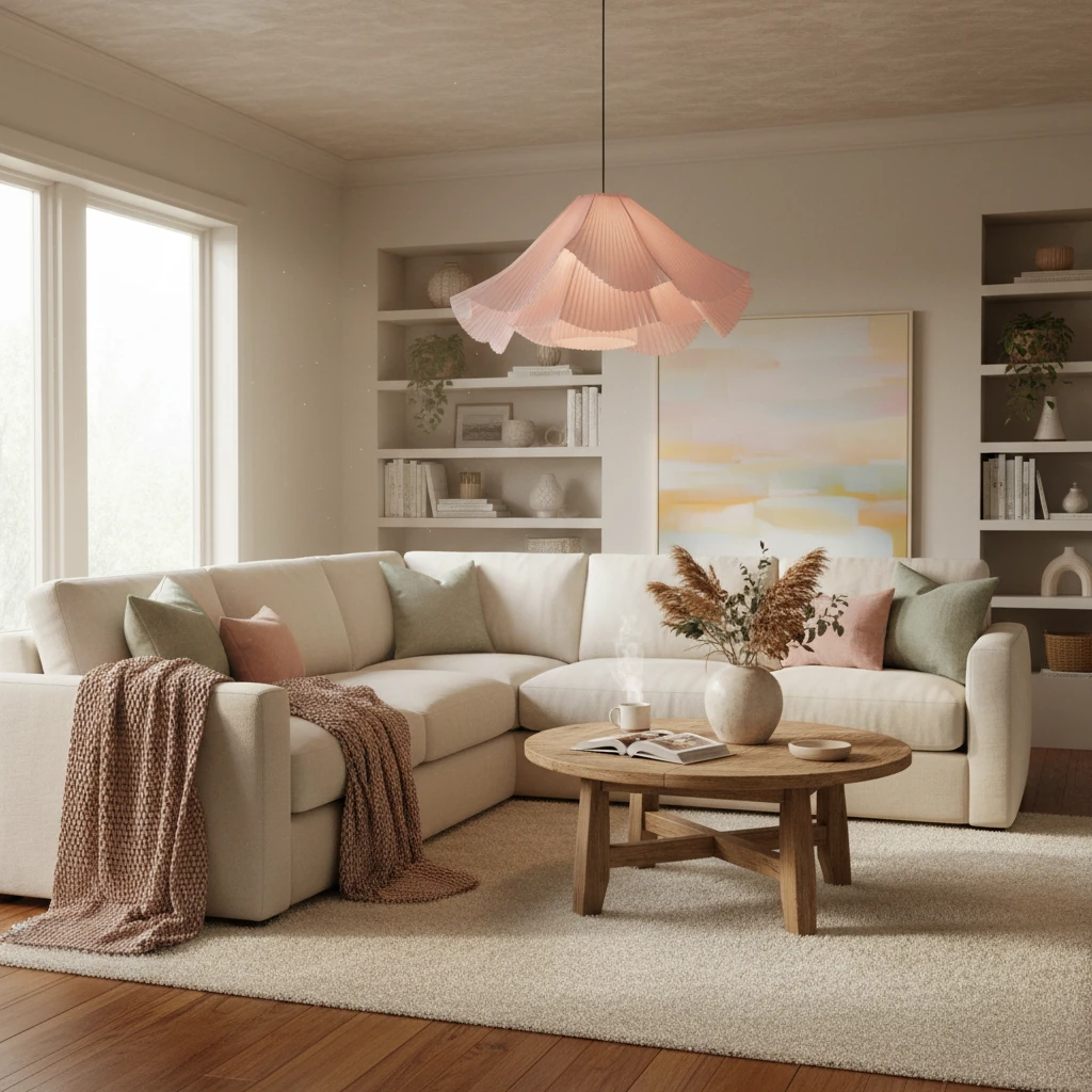 Porcelain flush mount lifestyle scene