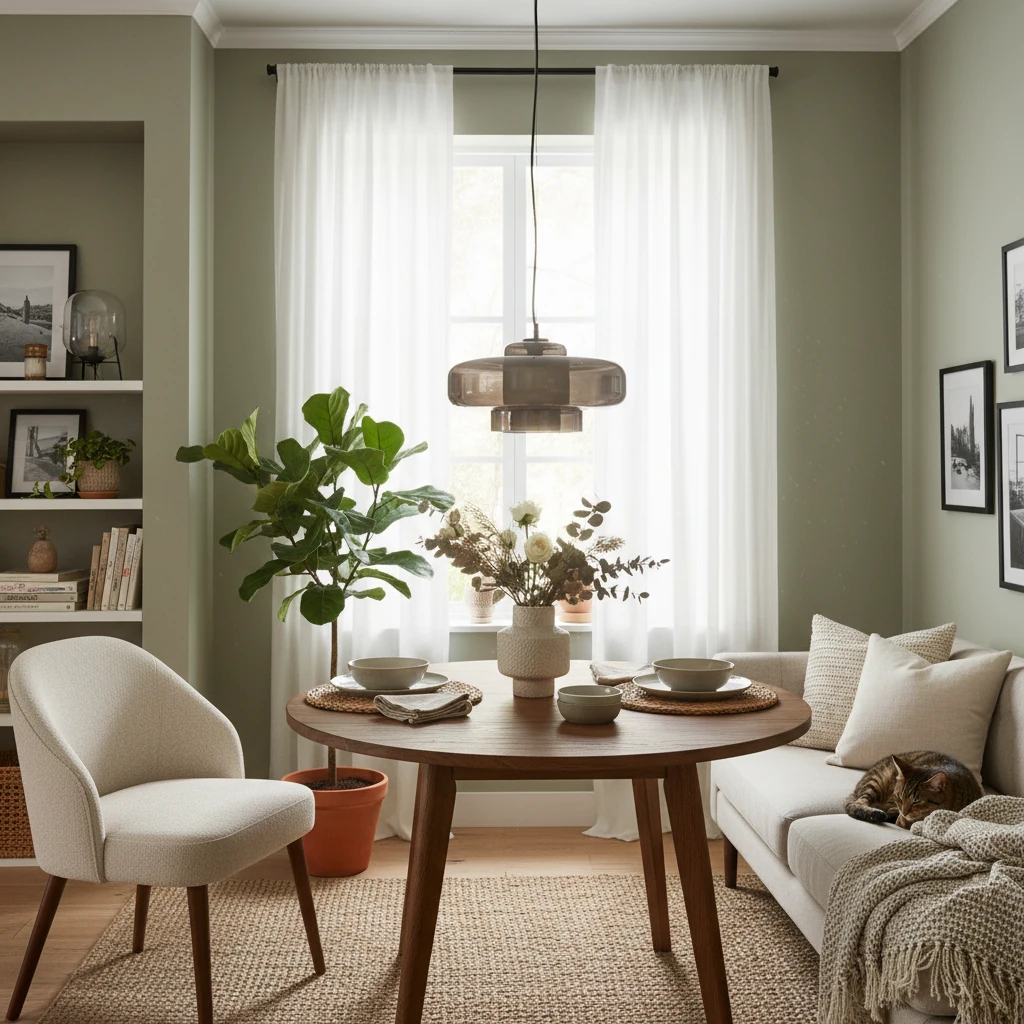 Porcelain flush mount lifestyle scene