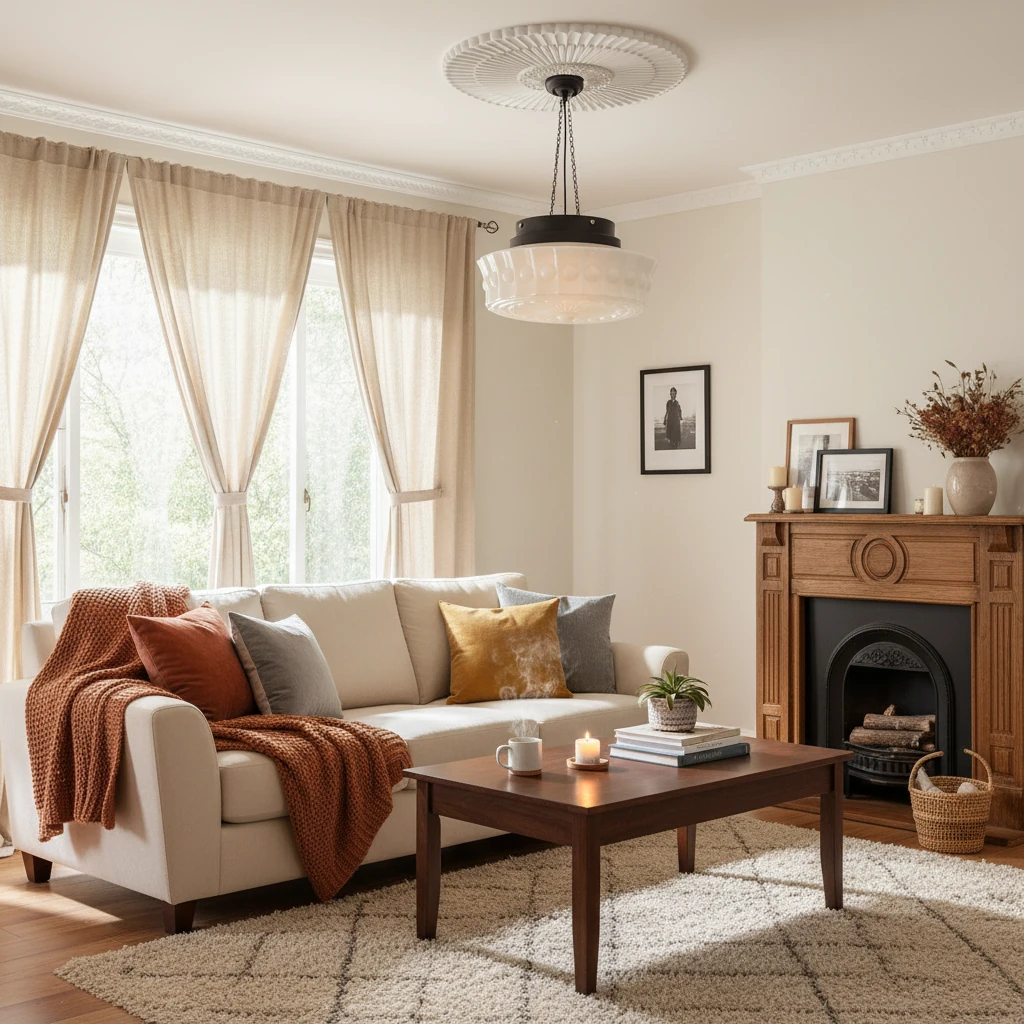 Porcelain flush mount lifestyle scene