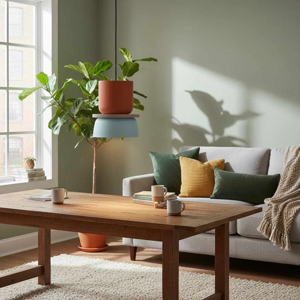 Escena de estilo de vida con montaje empotrado de porcelana