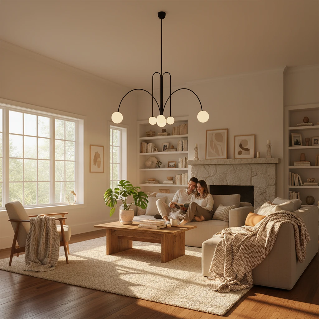 Porcelain flush mount lifestyle scene