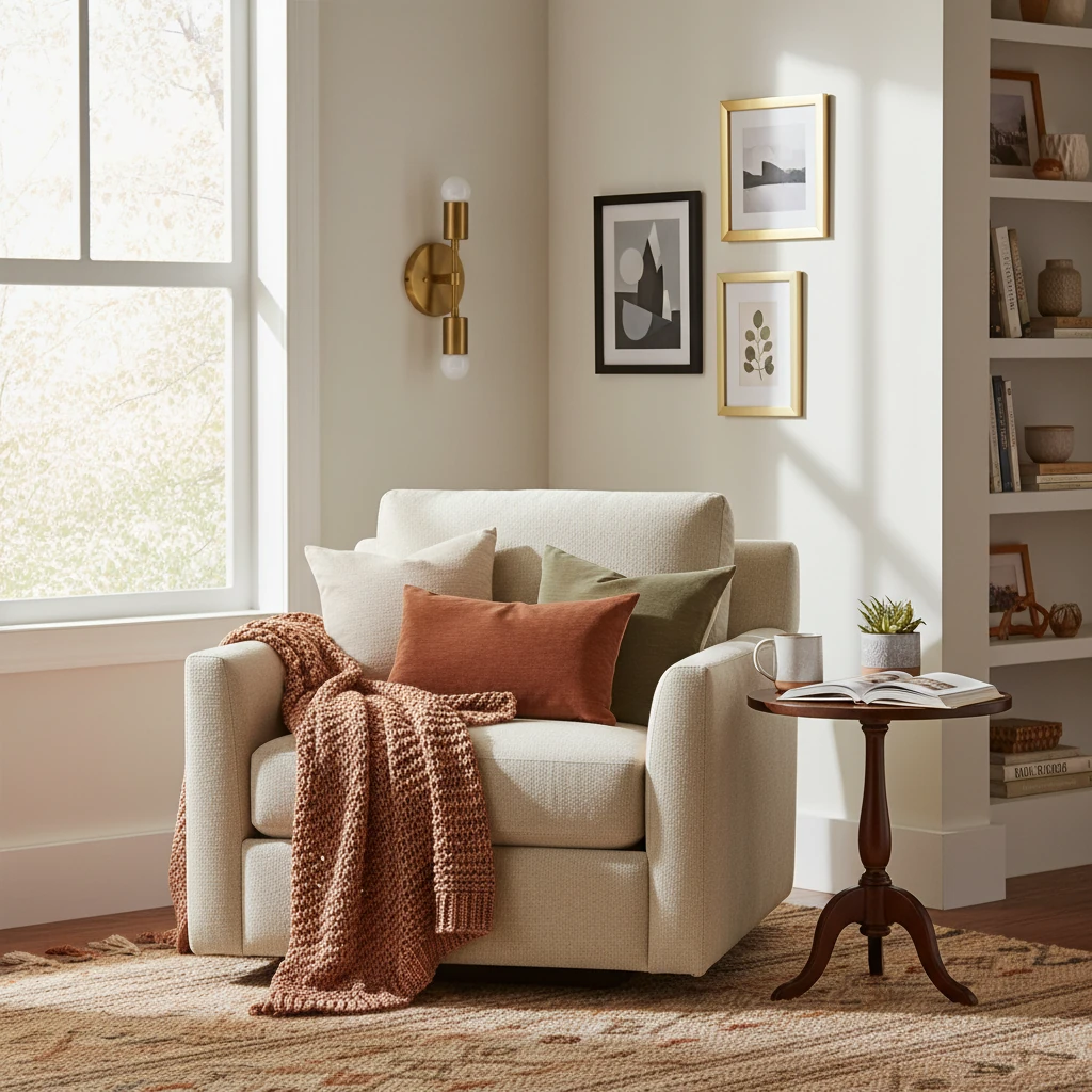 Porcelain flush mount lifestyle scene