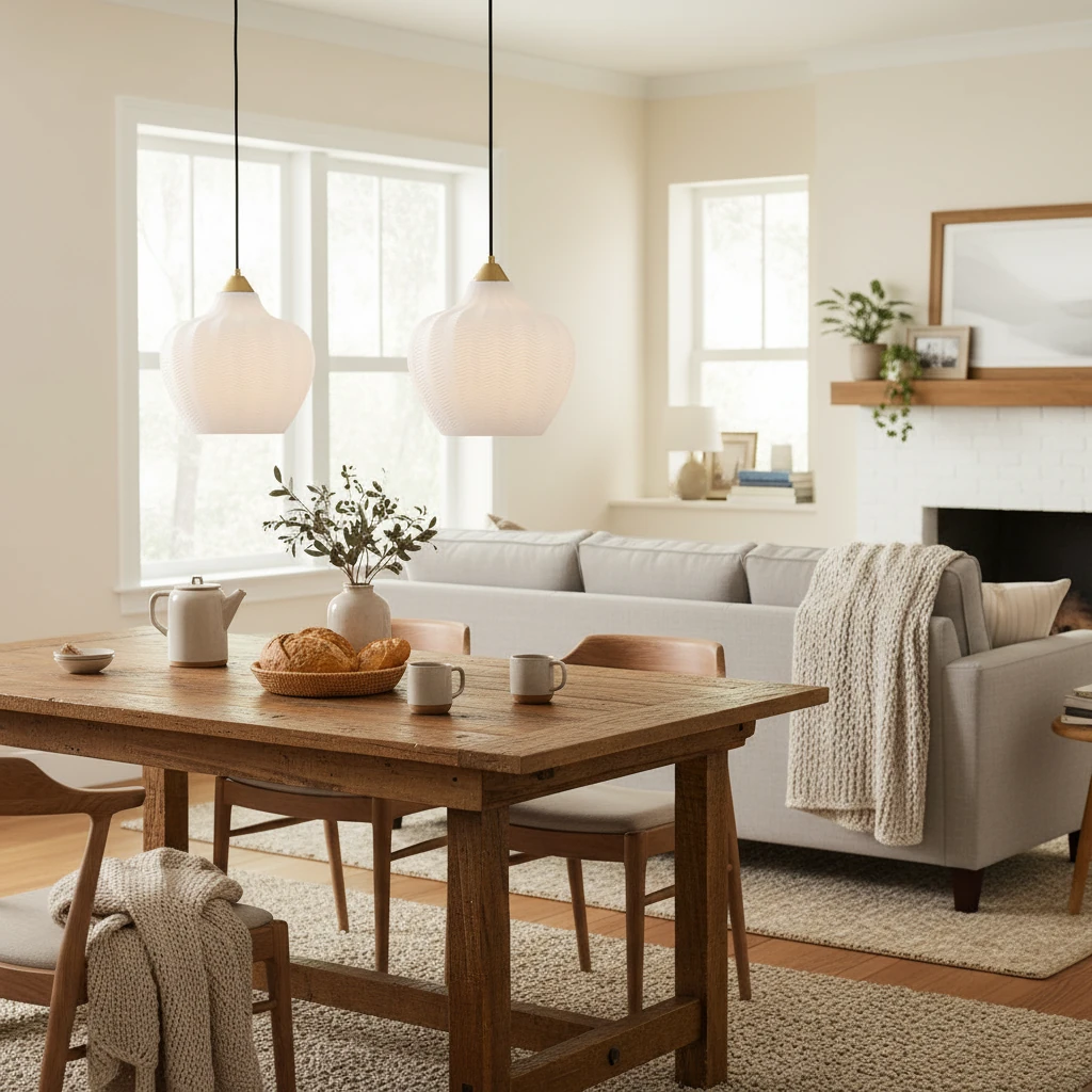 Porcelain flush mount lifestyle scene