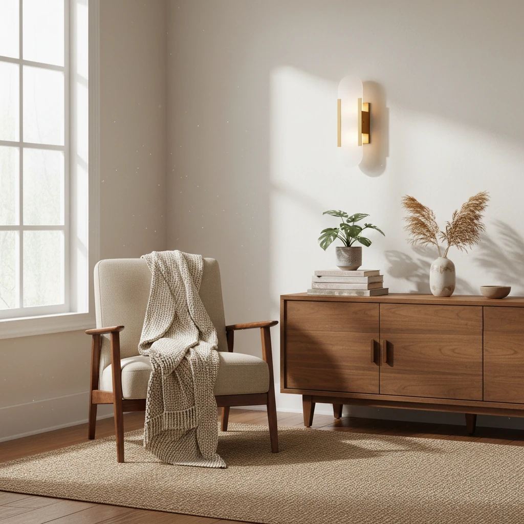 Porcelain flush mount lifestyle scene