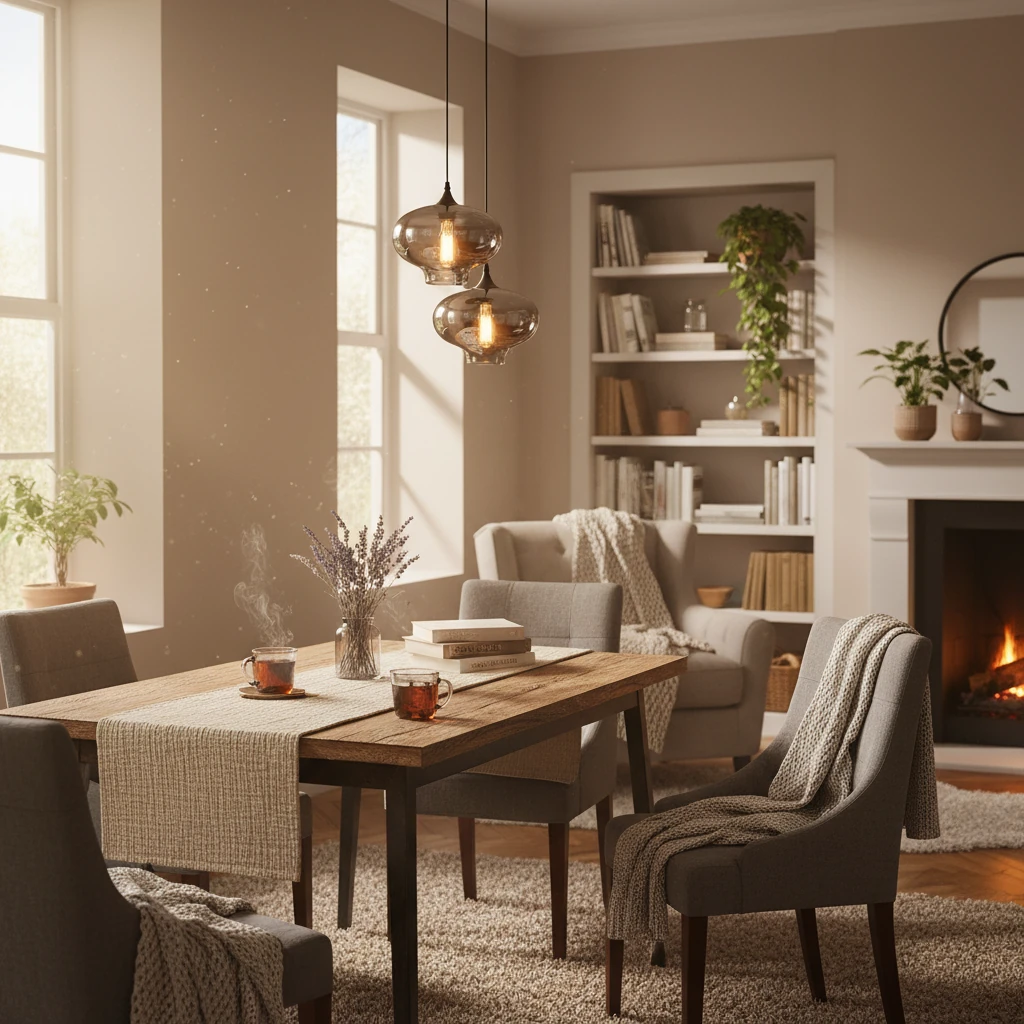 Porcelain flush mount lifestyle scene