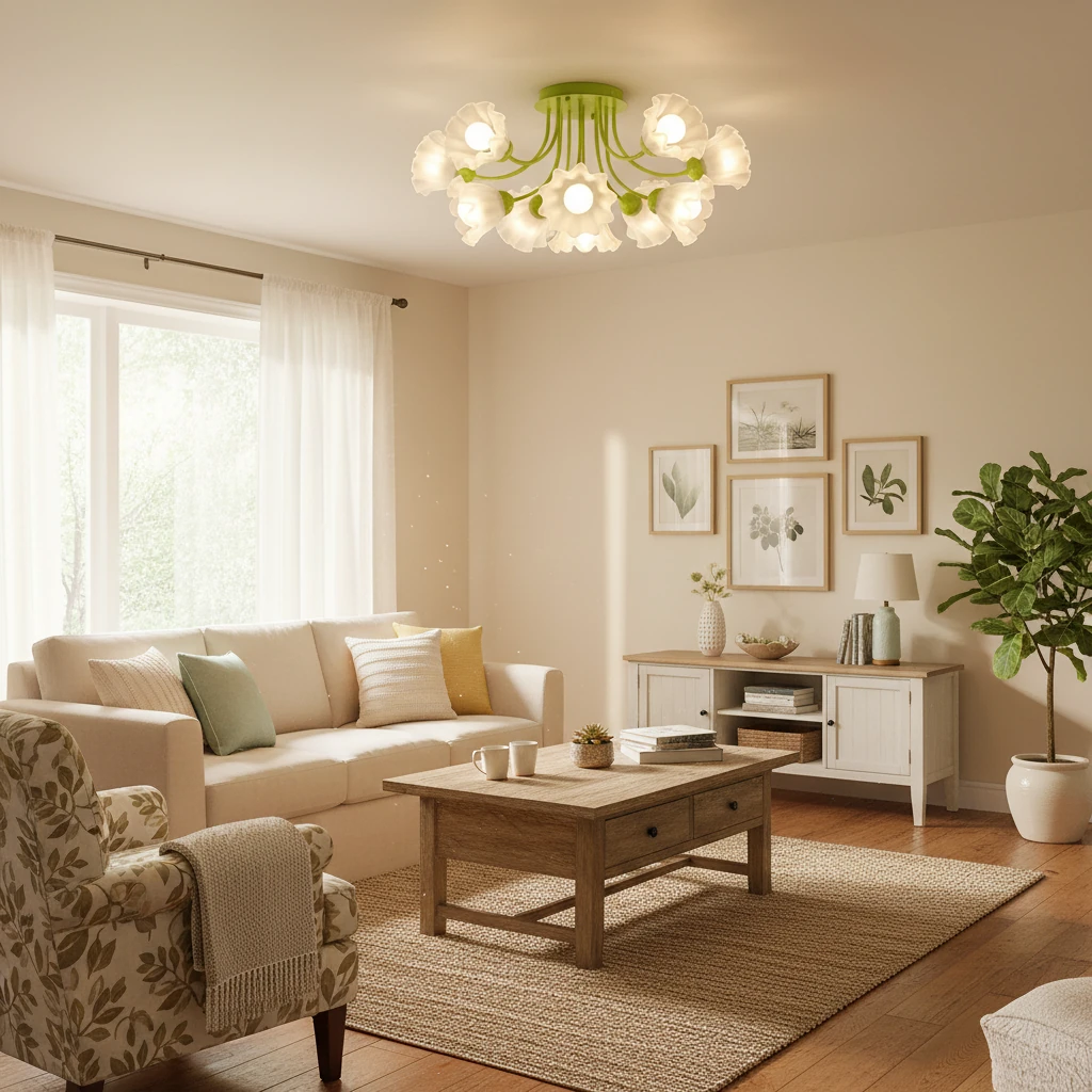 Porcelain flush mount lifestyle scene