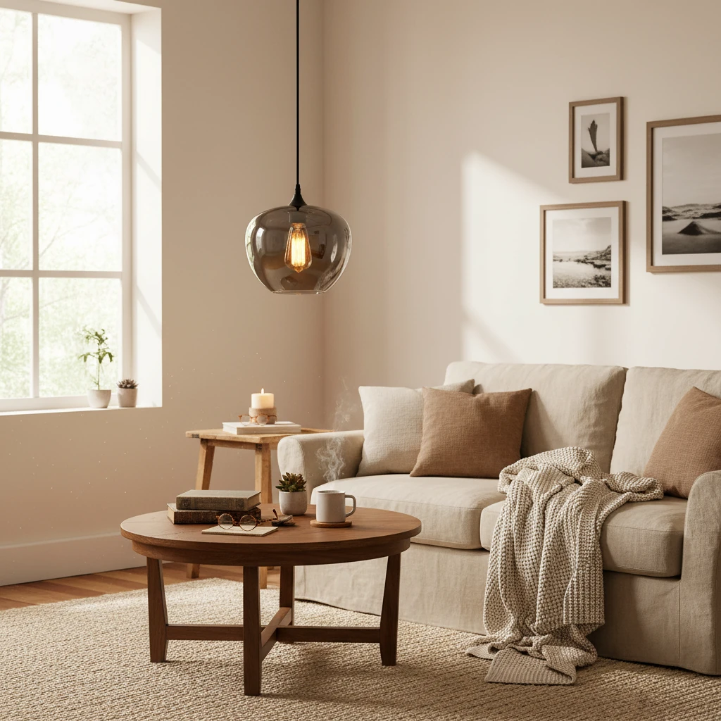 Porcelain flush mount lifestyle scene