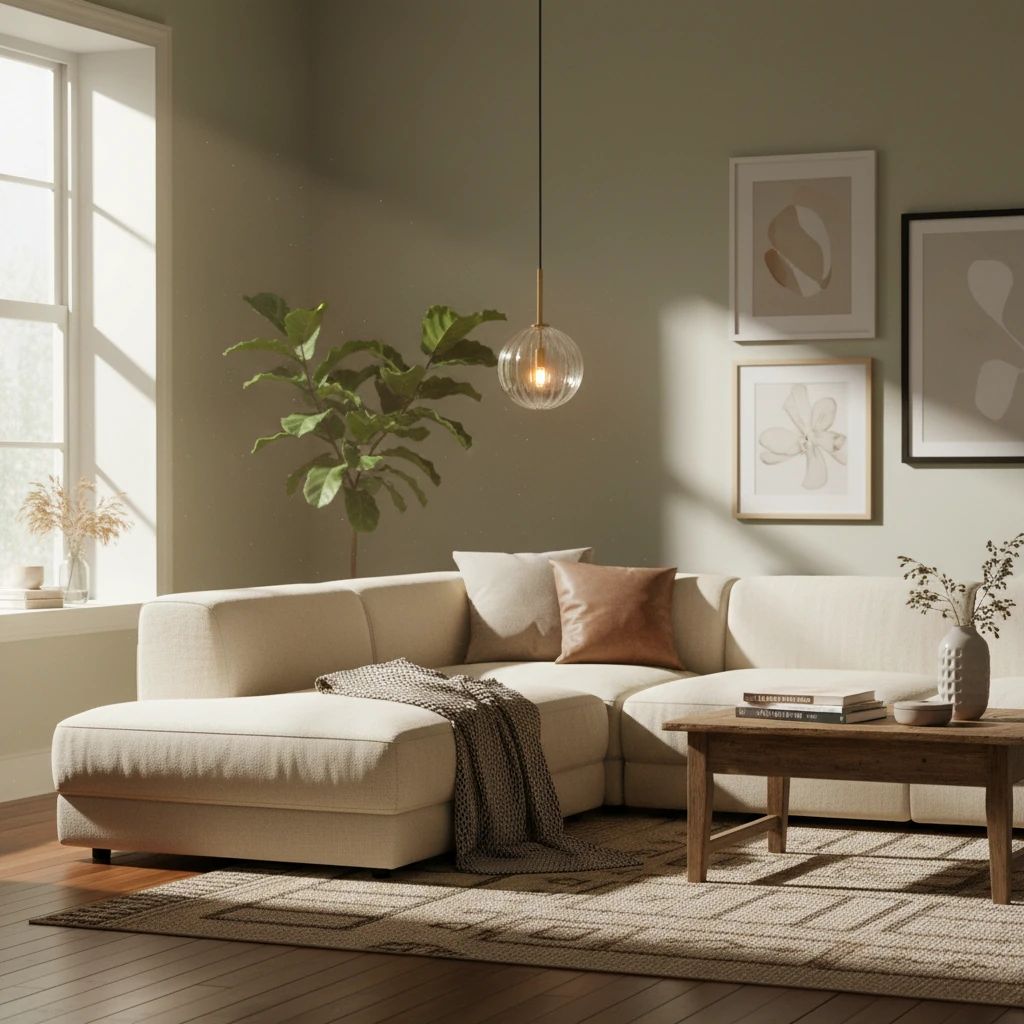 Porcelain flush mount lifestyle scene