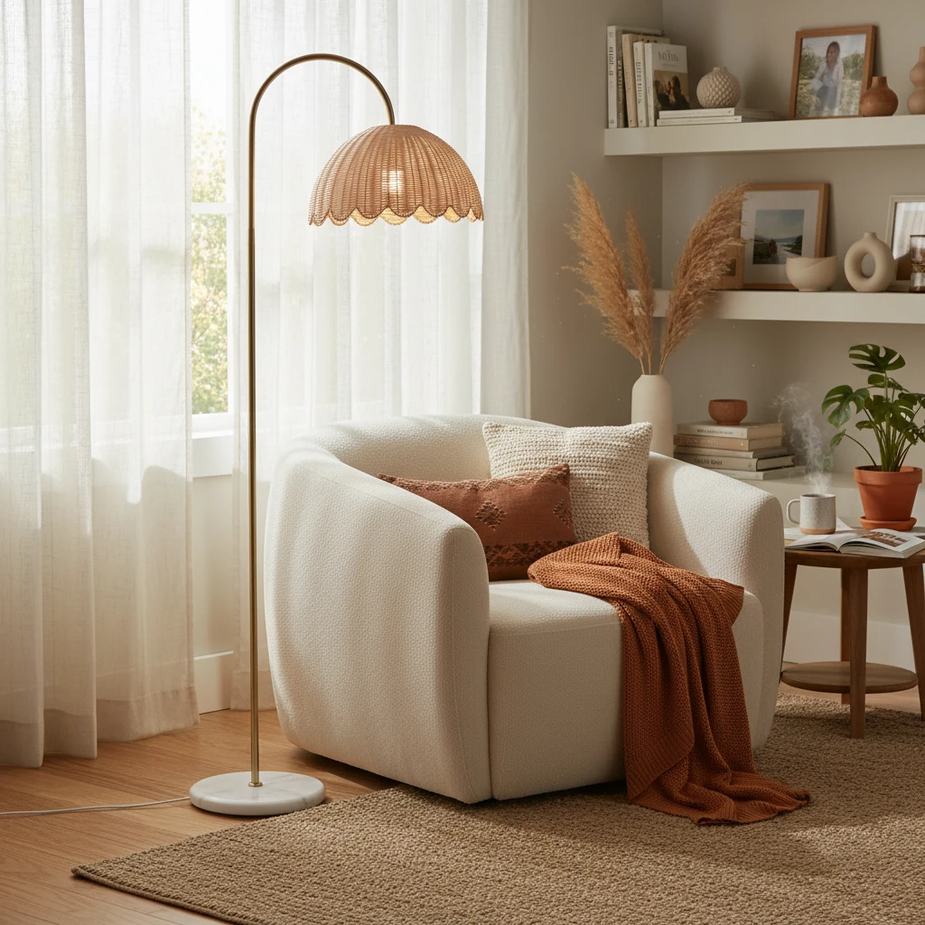 Porcelain flush mount lifestyle scene