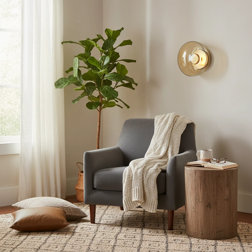 Porcelain flush mount lifestyle scene