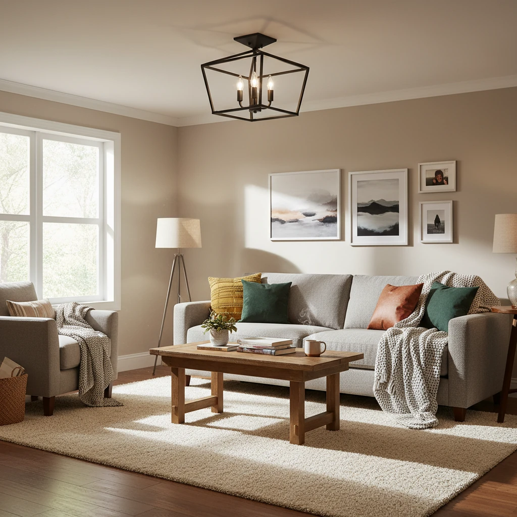 Porcelain flush mount lifestyle scene